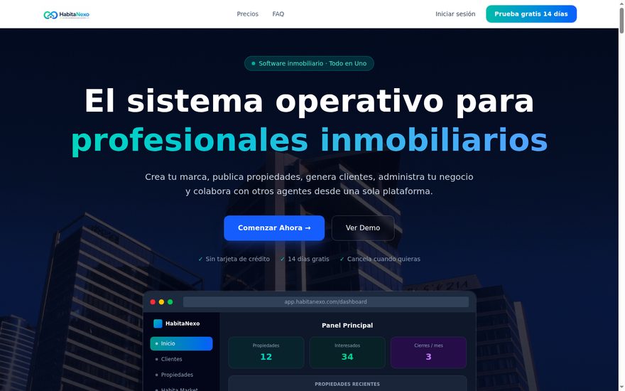 HabitaNexo — SaaS inmobiliario